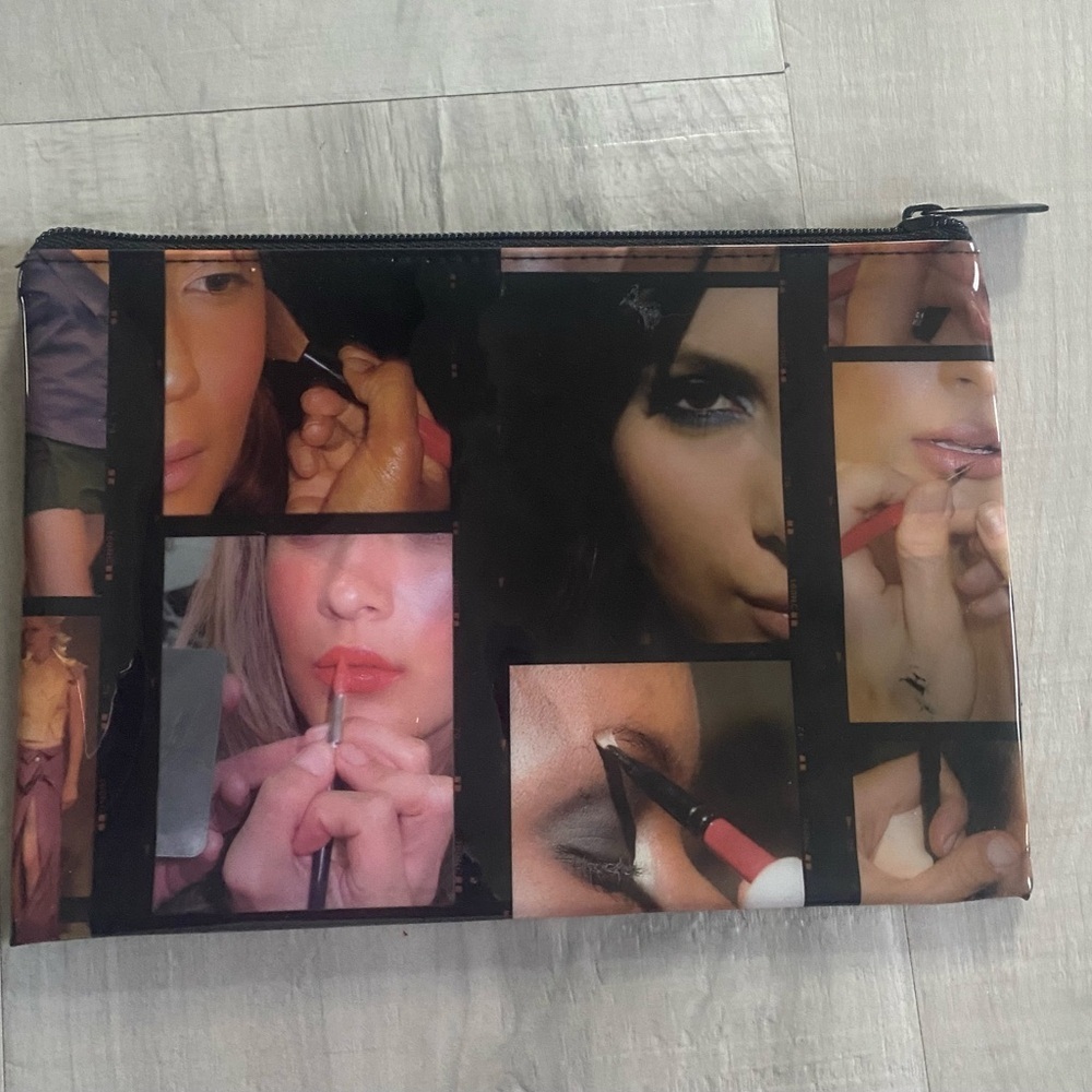 Multicolor Makeup Collage Clutch